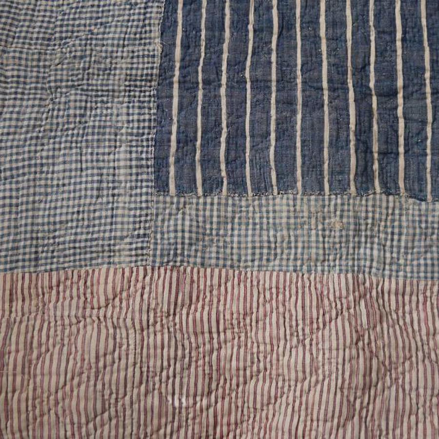 Rustic striped quilt