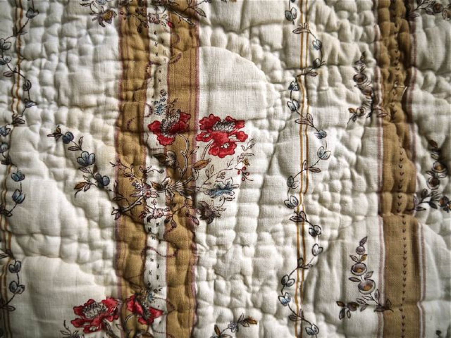 18th century French block printed quilt