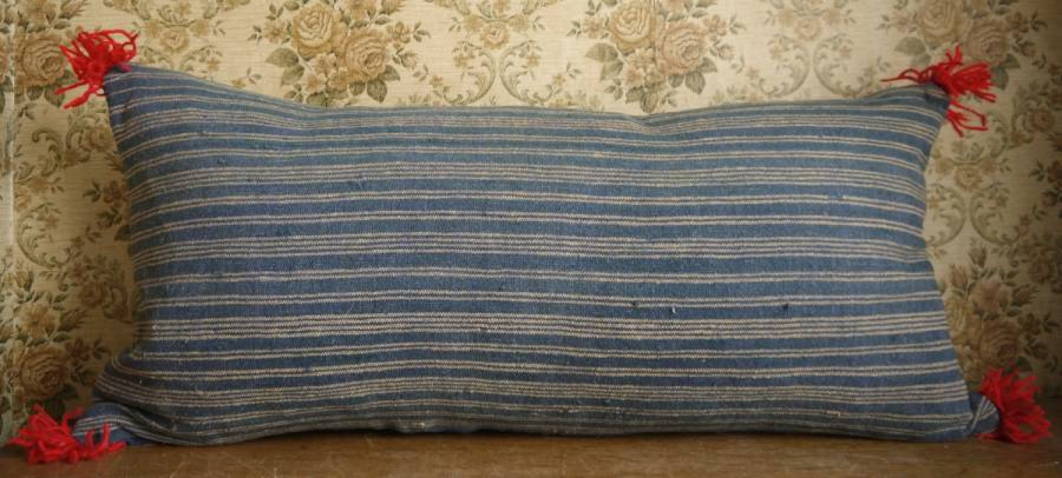 Striped Indigo Cushion