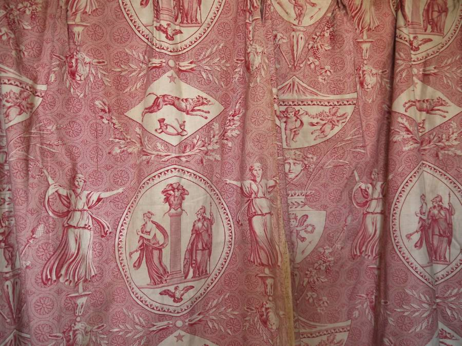 A pair of Toile de Jouy Curtains
