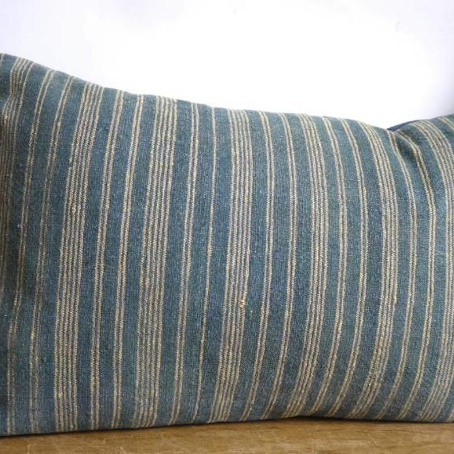 Indigo Striped Cushion
