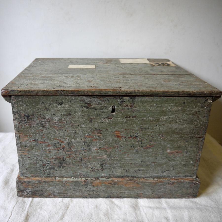 19th century English Painted Storage Box