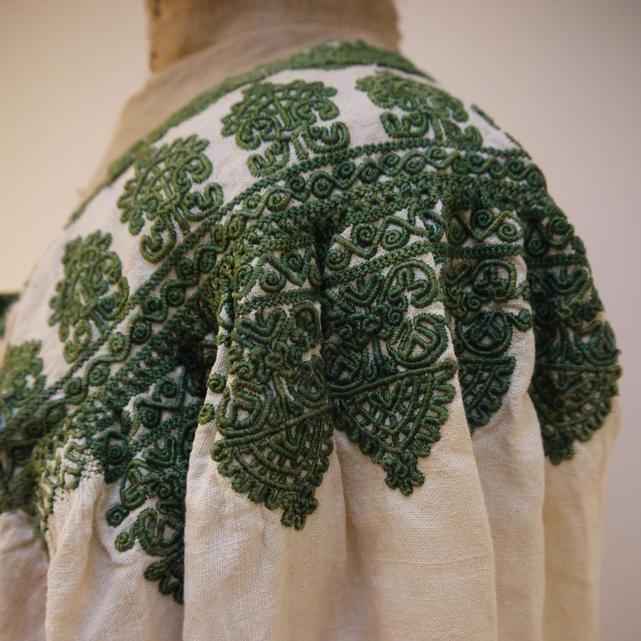 19thc Spanish Silk Embroidered Linen Blouse