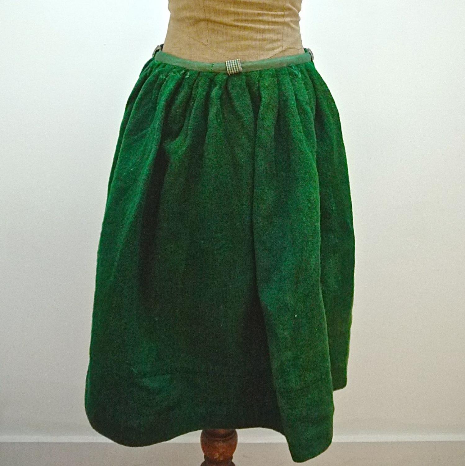 19th century French Wool Skirt from Lourdes