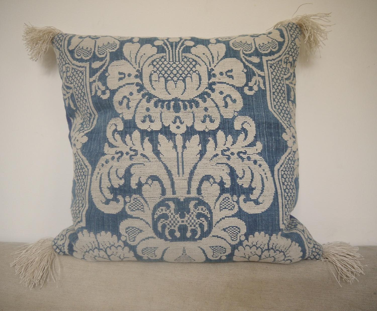 1760s French Toile de'Abbeville Woven Cushion