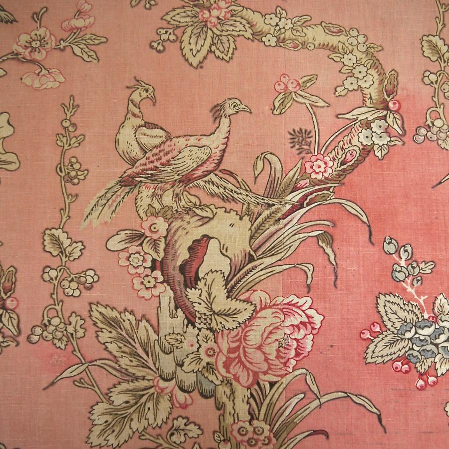 19th century French Printed Linen Panel