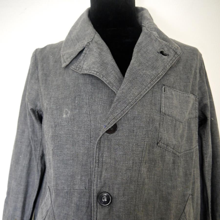 Vintage 1930s French Grey Factory Coat
