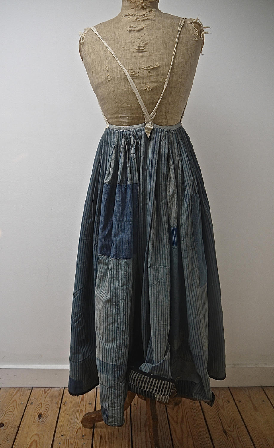 Indigo Cotton Patched Jupon 19th century French