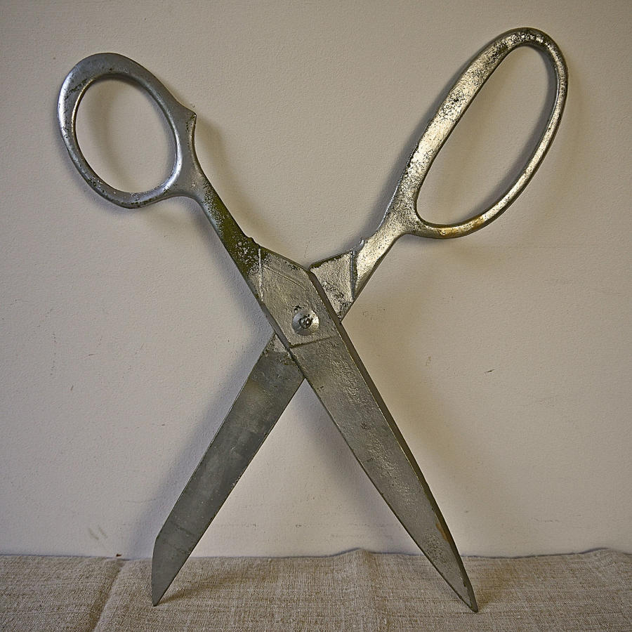 Pair of Scissors Shop Sign French 1950s