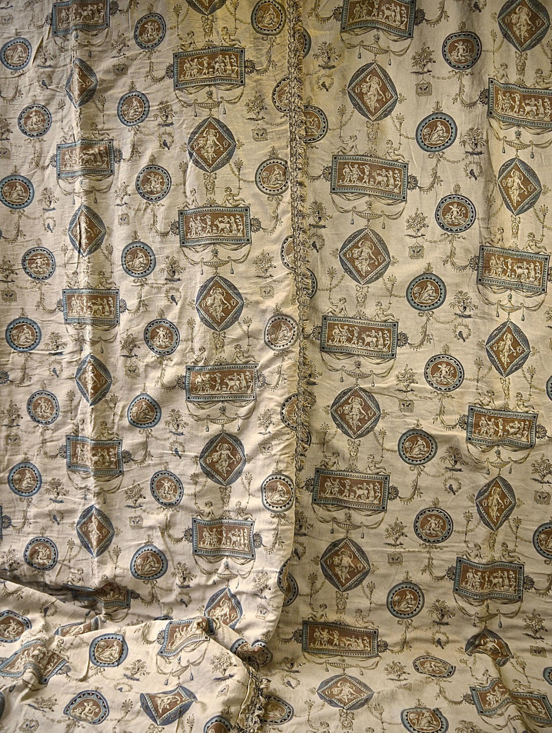 Pair of Linen Curtains French 19th Century