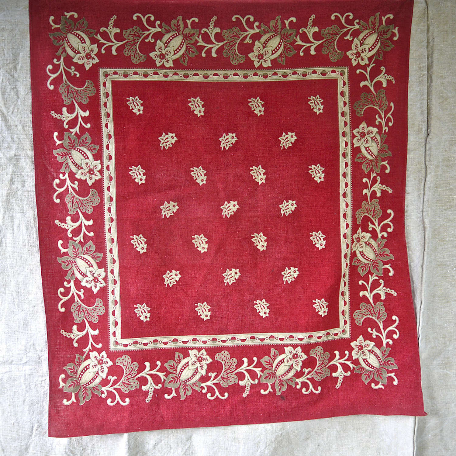 Soft Red Mouchoir de Cou French 19th Century