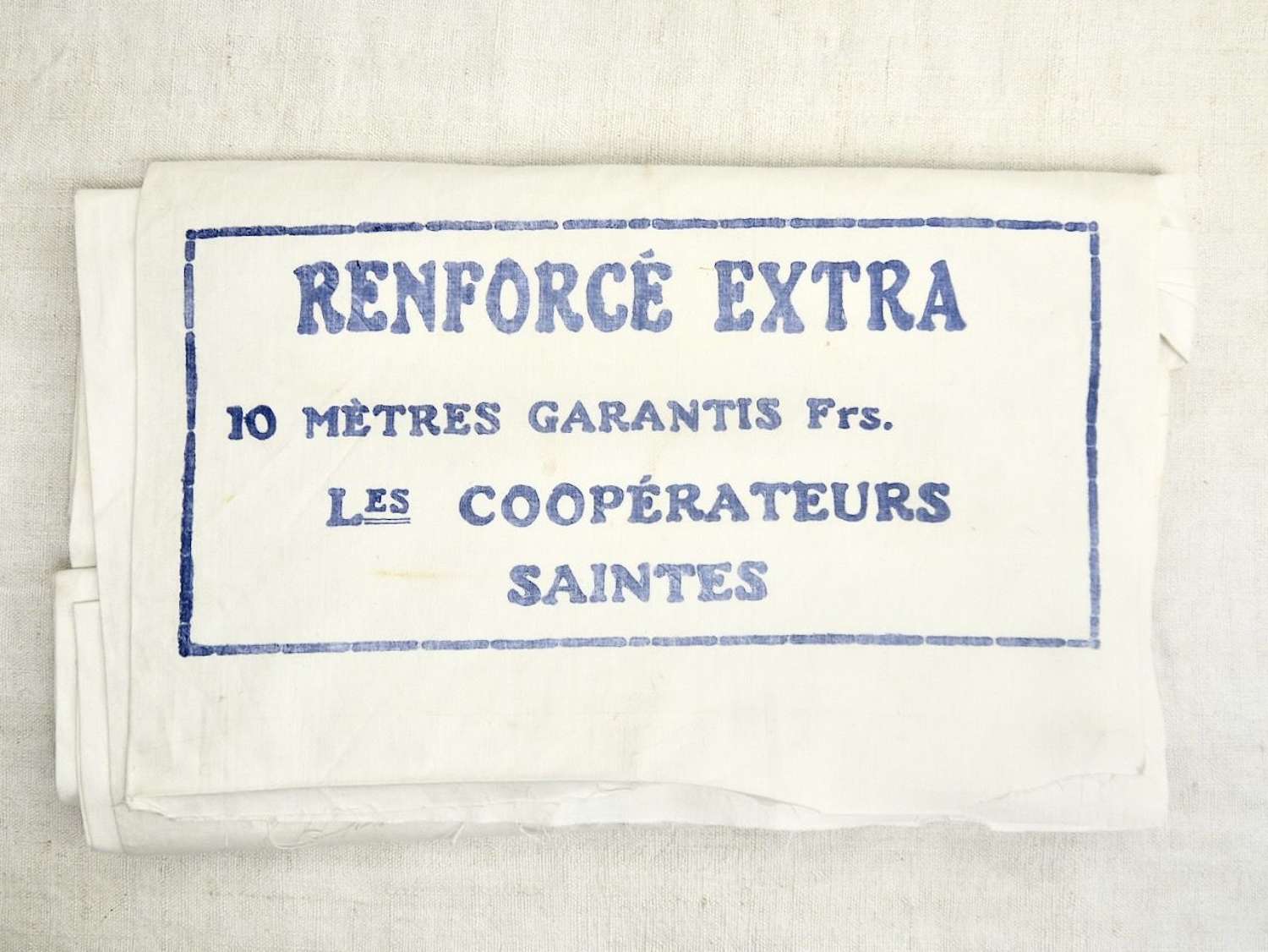 Roll of White Cotton French Early 20th Century