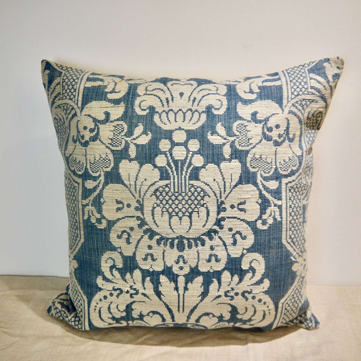 Toile D'Abbeville Cotton Cushion French 18th Century