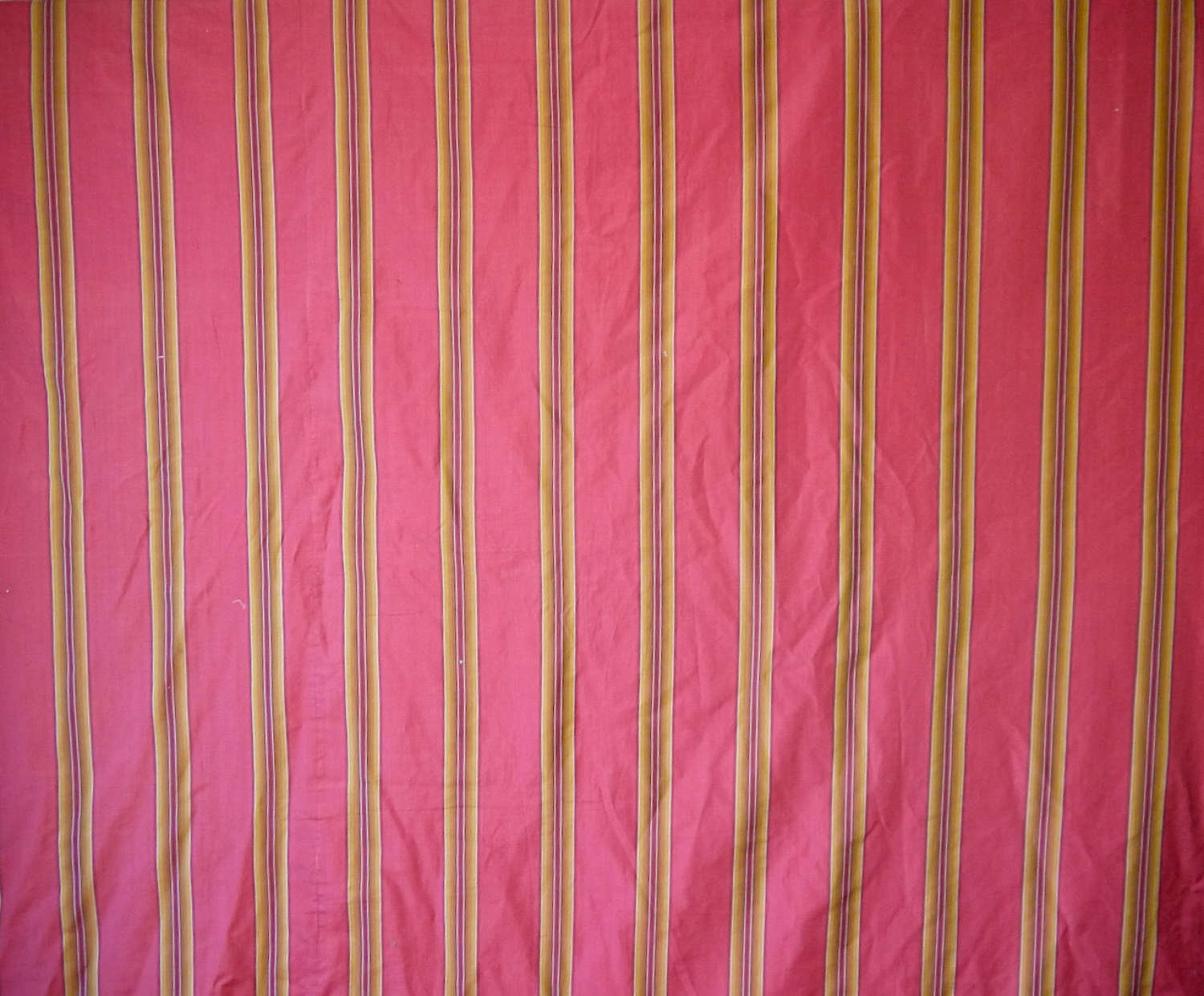 Red Striped Silk French Early 20th Century