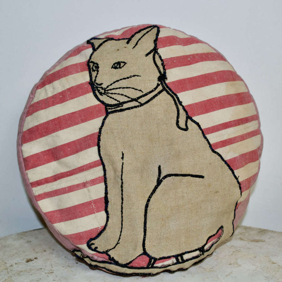 Charming Cat Cushion French 1920s