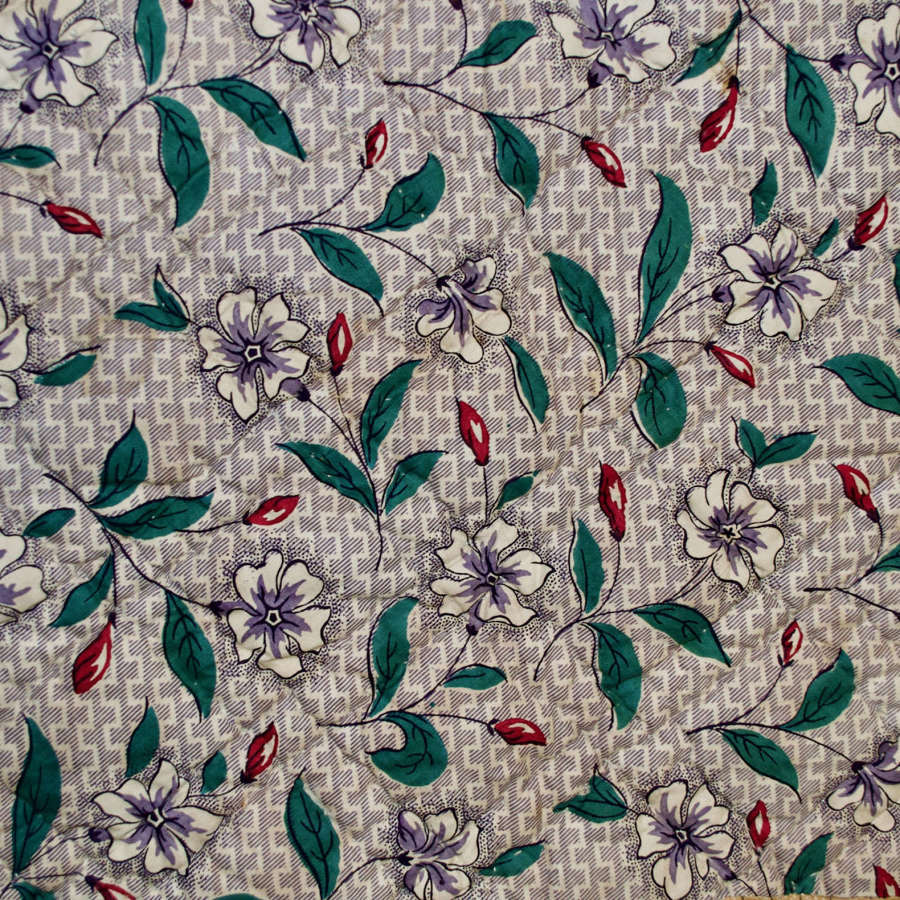 Window Pane Quilt French Early 19th Century