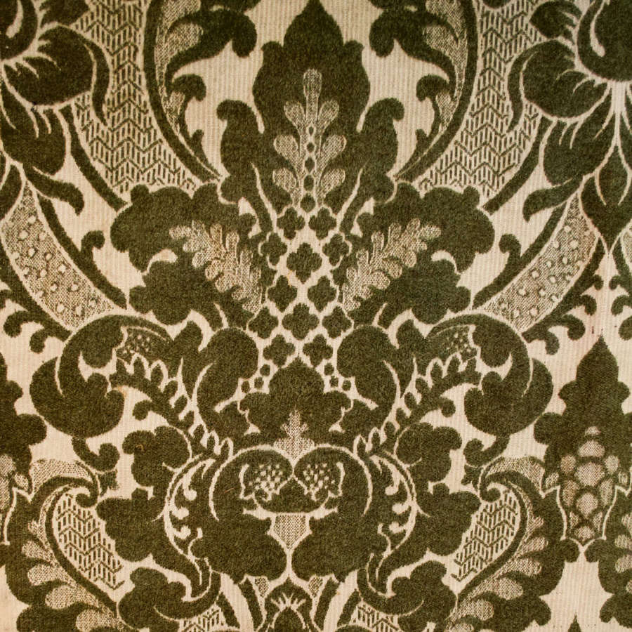 Wool Jacquard Textile English Early 20th Century