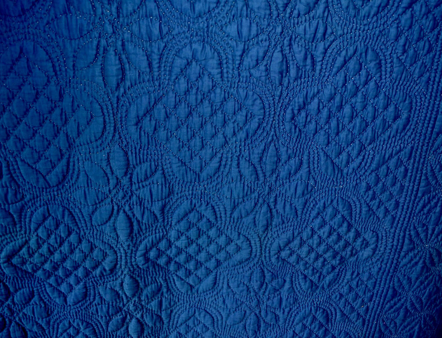 Indigo Cotton Quilt French Early 19th Century