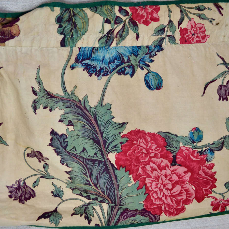 Flowering Branches Cotton Pelmet French 18th Century
