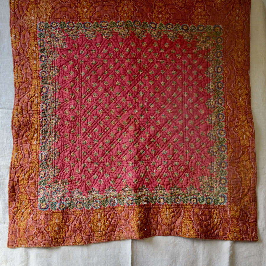 Fichu Cotton Quilt French 19th Century