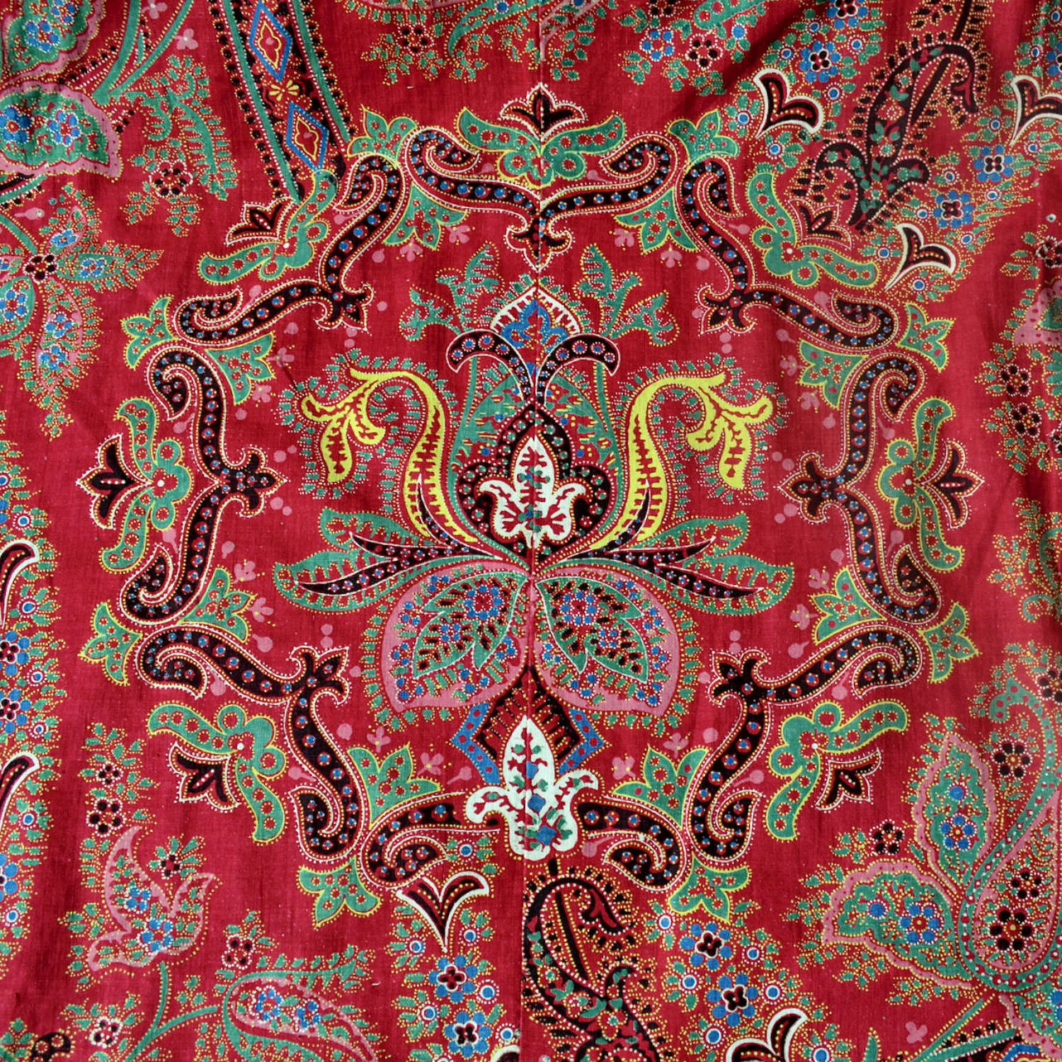Large Paisley Curtain French 19th Century