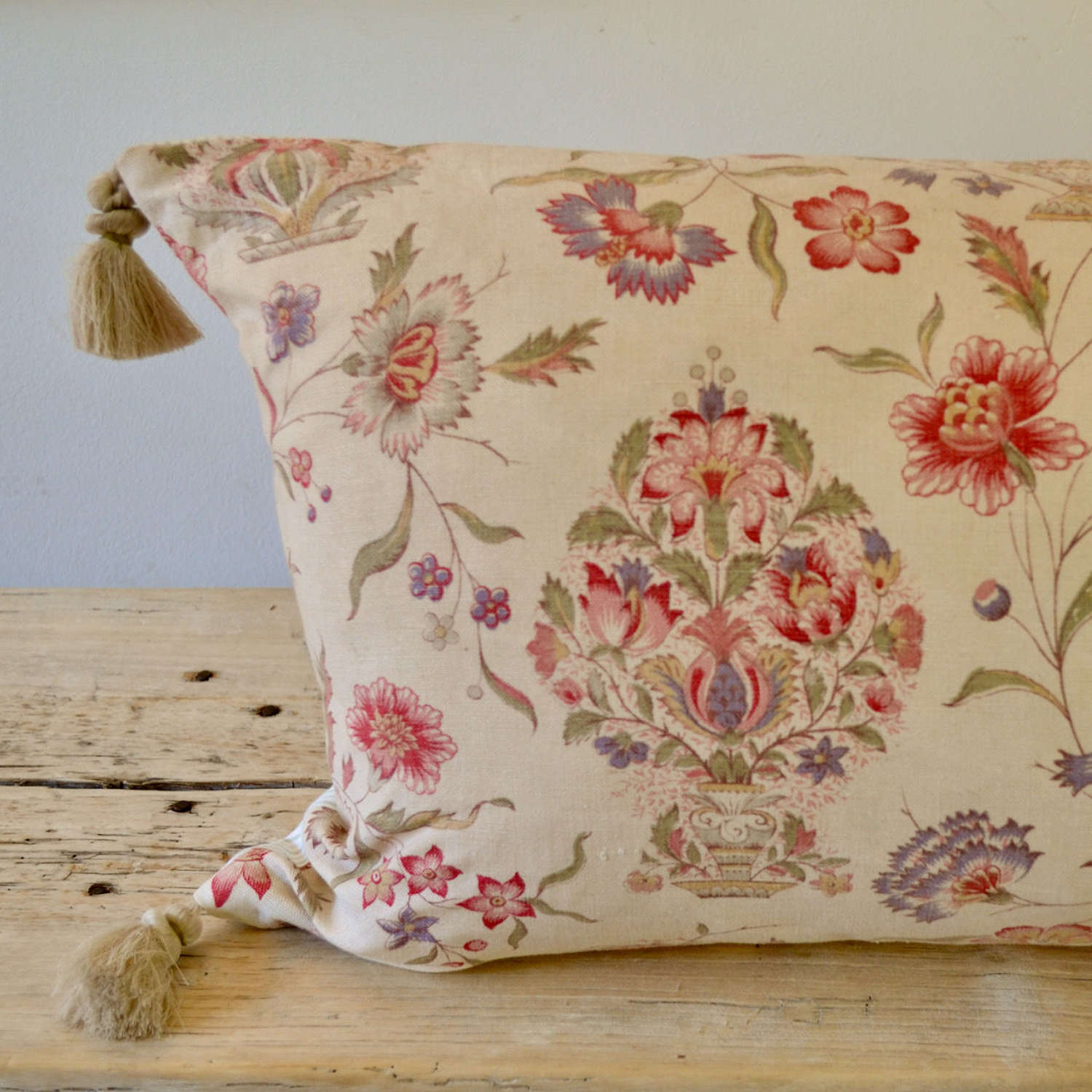 Paisley Linen Cushion French late 19th Century