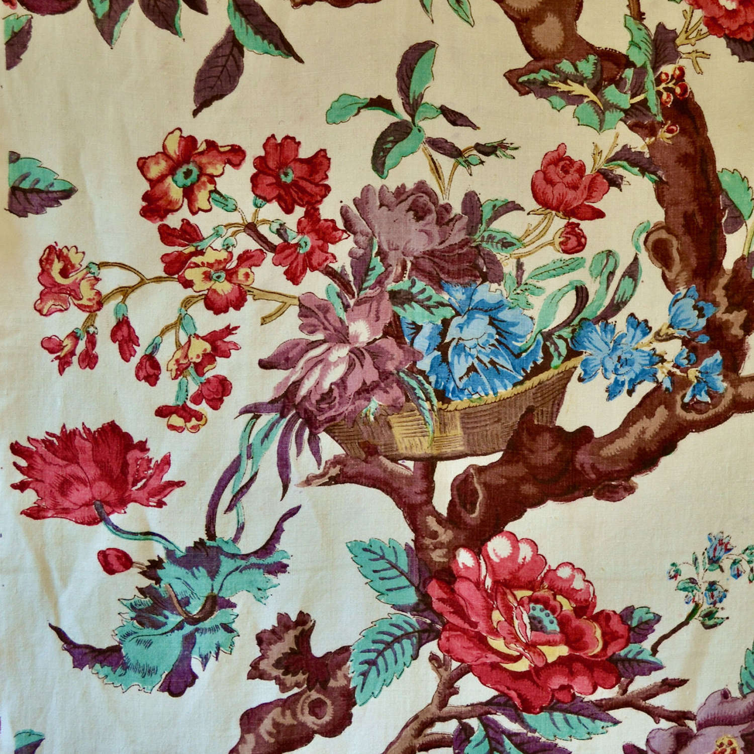 Printed Textile Sample French Early 20th Century