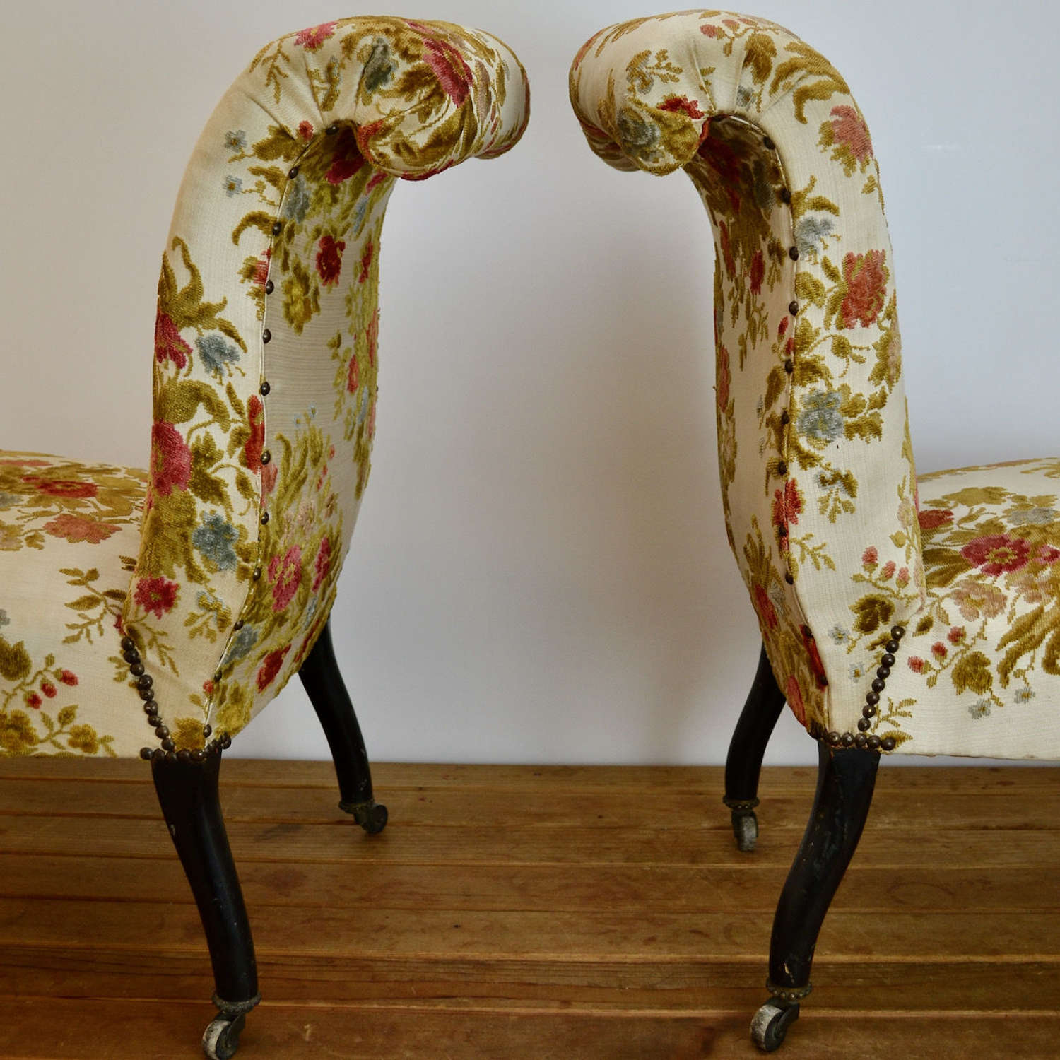 Pair Of Slipper Chairs Napoleon III French 19Th Century