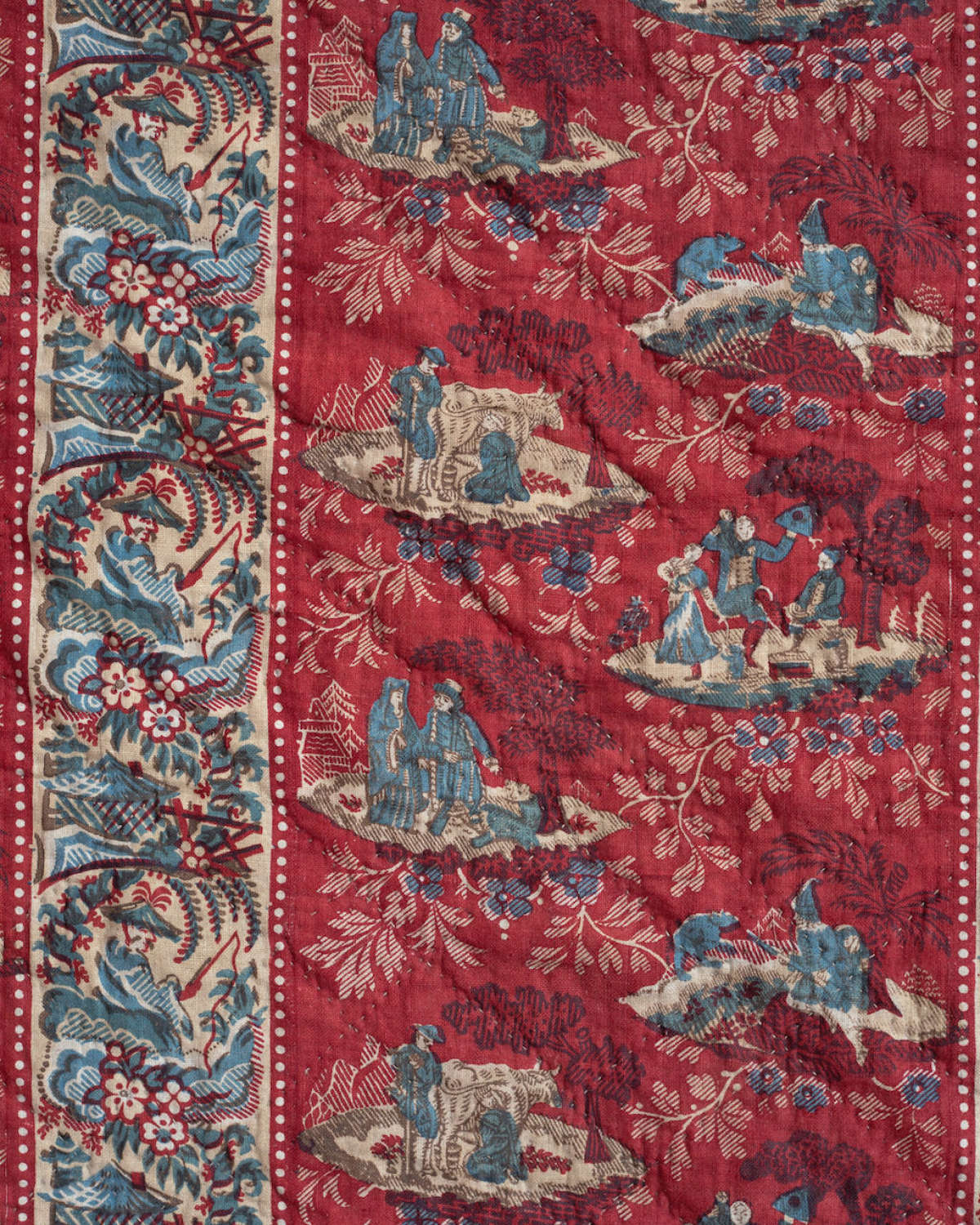 Toile Block Printed Panel French 18th Century