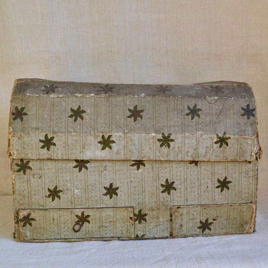 Papier Peinte Domed Box French 19th Century