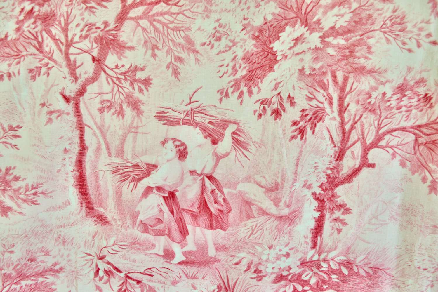 Toile Cotton Curtain French 19th Century