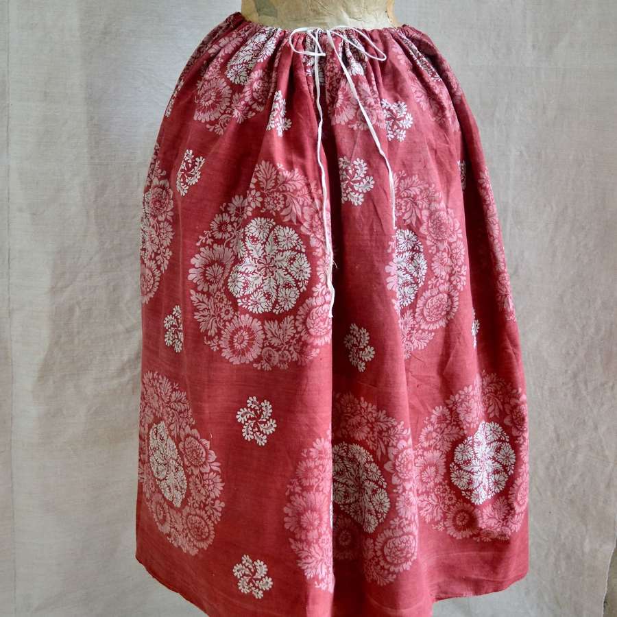 Empire Print Skirt French 19Th Century