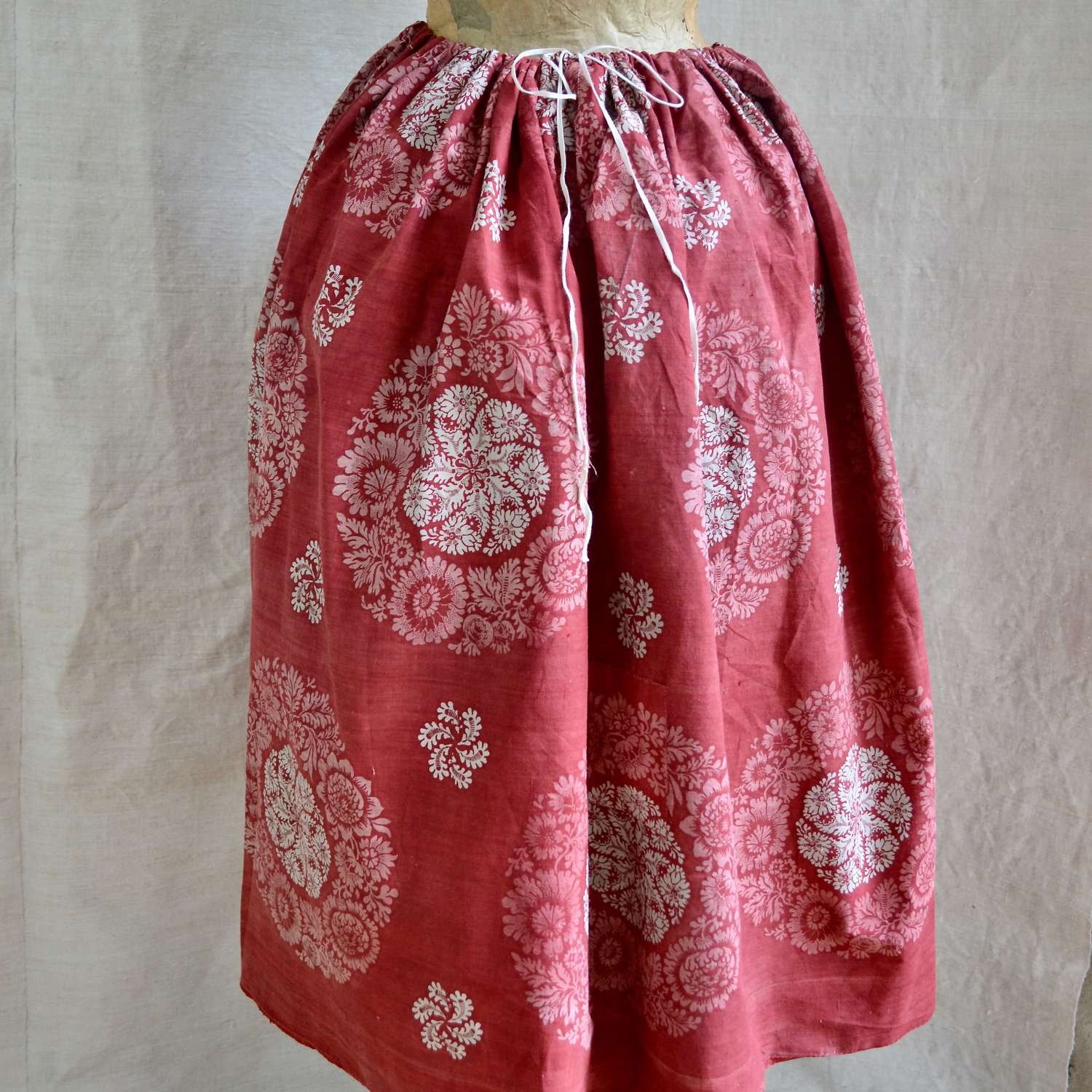 Empire Print Skirt French 19Th Century