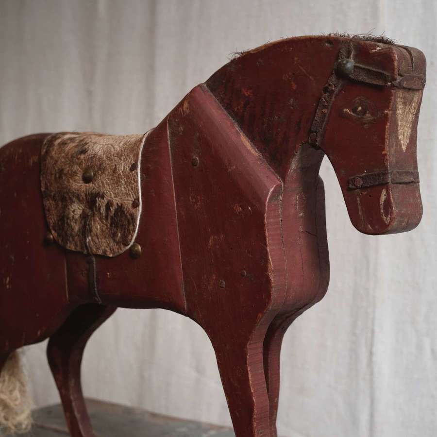 Toy Horse Painted Wood French 19th Century