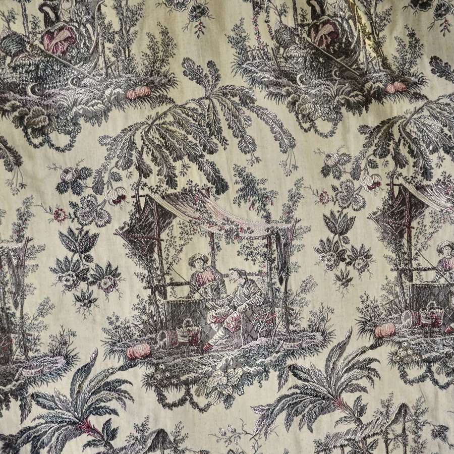 Pair of Chinoiserie Curtains 20th Century