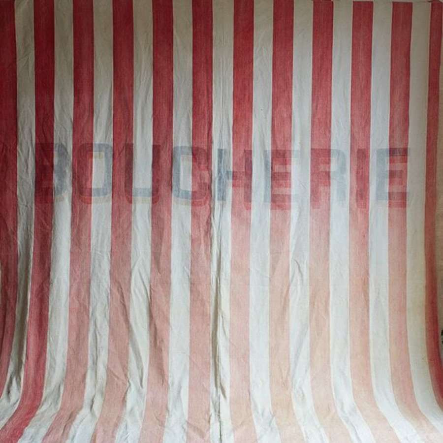 Pair of Boucherie Striped Curtains French Early 20th Century