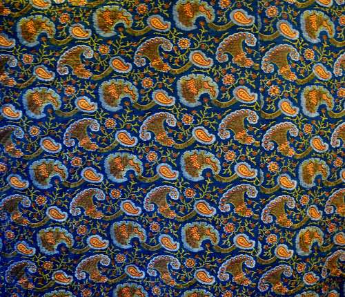 Indigo Paisley Quilt French 19th Century
