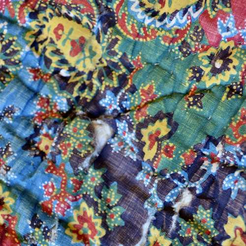 Indigo Paisley Quilt French 19th Century