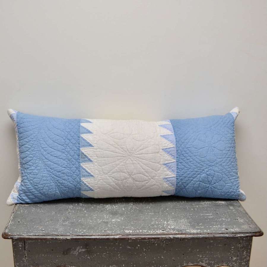 Blue Patchwork Cushion French 19th Century