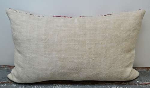 Madder Red Block Printed Cushion French 18Th Century