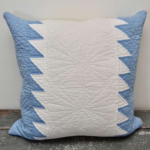 Blue Patchwork Cushion French 19th Century