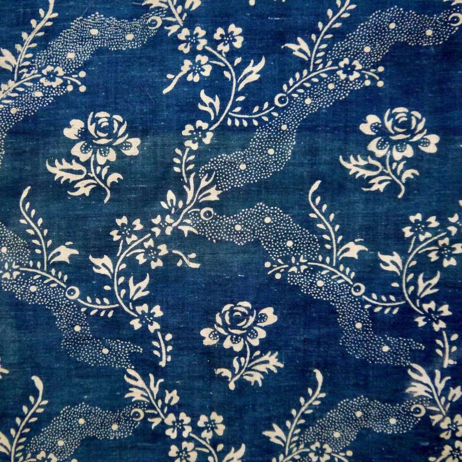 Indigo Flowers Greetings Card