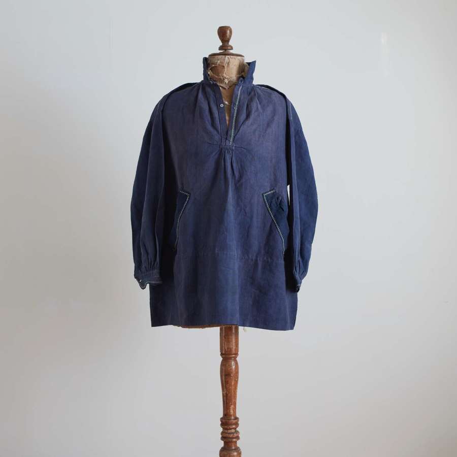Blue Cotton Biaude Frencj Early 20th Century