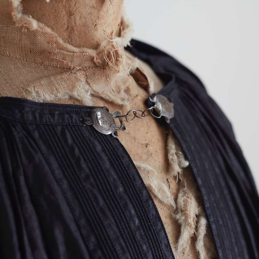 Glazed Indigo Biaude French Late 19th Century