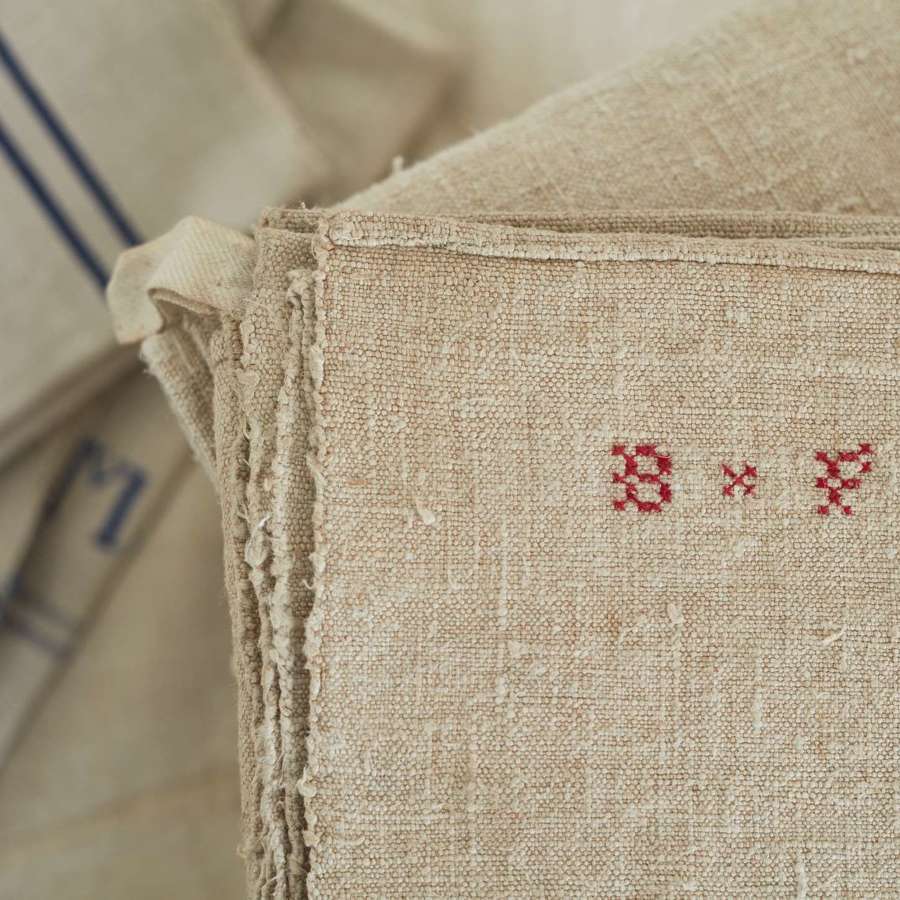 Hemp & Linen Torchons 19th & Early 20th Century