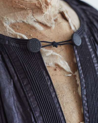 Glazed Indigo Biaude French Late 19th Century