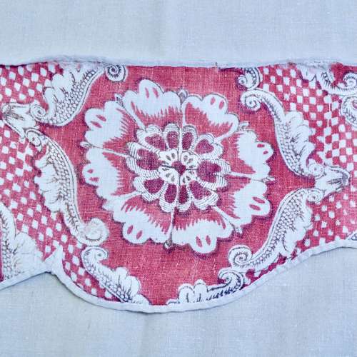 Blockprinted Pelmet Document French 18th Century