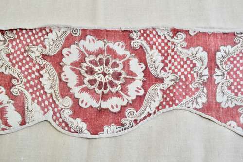 Blockprinted Pelmet Document French 18th Century