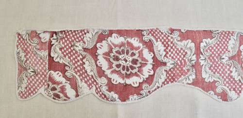 Blockprinted Pelmet Document French 18th Century