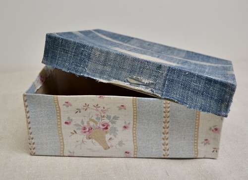 Textile Covered Boxes French Early 20th Century